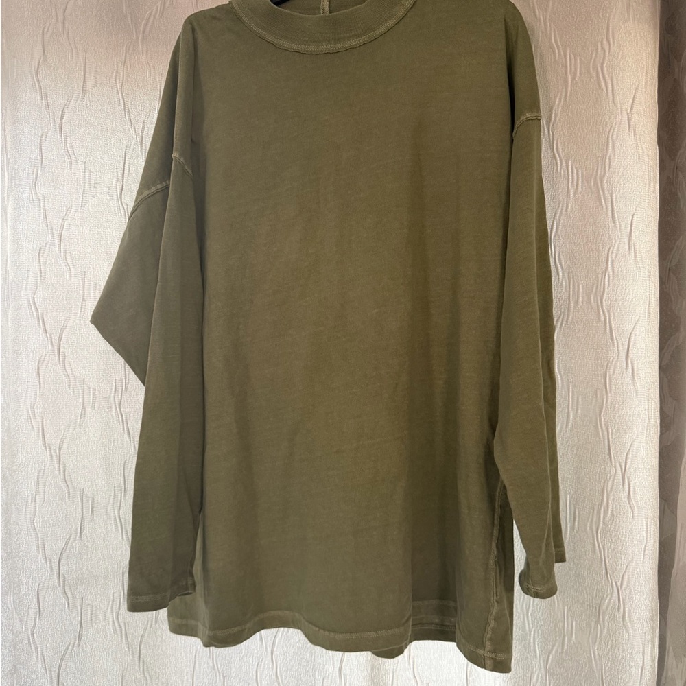 We The Free Olive Green Long Sleeve Tee - Relaxed Crew